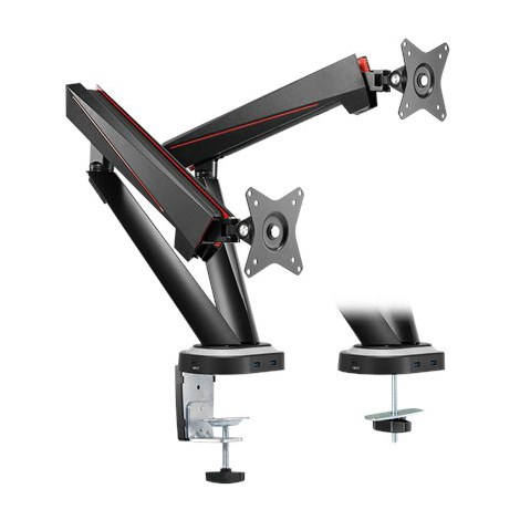 Logilink | Desk Mount | Tilt, swivel, level adjustment, rotate | 17-32 "" | Maximum weight (capacity) 8 kg | Black/Red